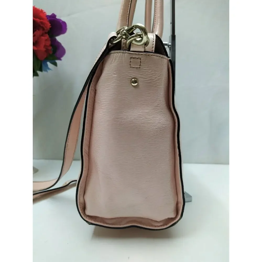 Kate Spade Court Jeanne Beacon Pink Leather Double Handles Satchel Bag